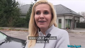 Egy vadító platinaszőke csajra bukkant akit egy kis pénzért rendesen meg is kefélhetett Thumb